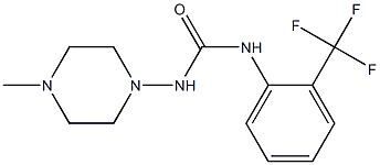 1-(4-methylpiperazin-1-yl)-3-[2-(trifluoromethyl)phenyl]urea Struktur