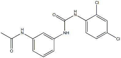 N-[3-[(2,4-dichlorophenyl)carbamoylamino]phenyl]acetamide Struktur