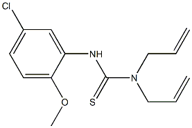 3-(5-chloro-2-methoxyphenyl)-1,1-bis(prop-2-enyl)thiourea Struktur