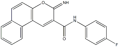 N-(4-fluorophenyl)-3-iminobenzo[f]chromene-2-carboxamide Struktur