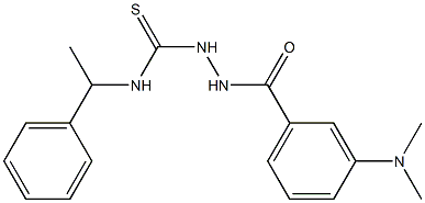 1-[[3-(dimethylamino)benzoyl]amino]-3-(1-phenylethyl)thiourea Struktur