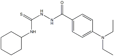 1-cyclohexyl-3-[[4-(diethylamino)benzoyl]amino]thiourea Struktur