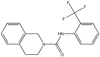 N-[2-(trifluoromethyl)phenyl]-3,4-dihydro-1H-isoquinoline-2-carboxamide Struktur