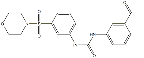 1-(3-acetylphenyl)-3-(3-morpholin-4-ylsulfonylphenyl)urea Struktur