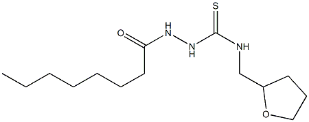 1-(octanoylamino)-3-(oxolan-2-ylmethyl)thiourea Struktur