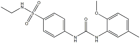 1-[4-(ethylsulfamoyl)phenyl]-3-(2-methoxy-5-methylphenyl)urea Struktur