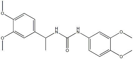 1-(3,4-dimethoxyphenyl)-3-[1-(3,4-dimethoxyphenyl)ethyl]urea Struktur