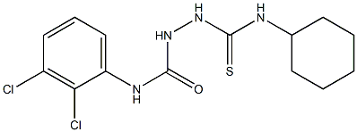 1-(cyclohexylcarbamothioylamino)-3-(2,3-dichlorophenyl)urea Struktur