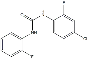 1-(4-chloro-2-fluorophenyl)-3-(2-fluorophenyl)urea Struktur