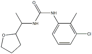 1-(3-chloro-2-methylphenyl)-3-[1-(oxolan-2-yl)ethyl]urea Struktur