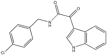 N-[(4-chlorophenyl)methyl]-2-(1H-indol-3-yl)-2-oxoacetamide Struktur