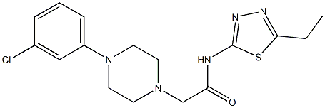 2-[4-(3-chlorophenyl)piperazin-1-yl]-N-(5-ethyl-1,3,4-thiadiazol-2-yl)acetamide Struktur