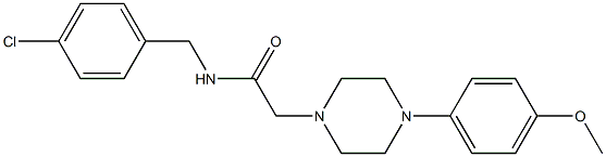 N-[(4-chlorophenyl)methyl]-2-[4-(4-methoxyphenyl)piperazin-1-yl]acetamide Struktur