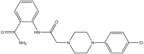 2-[[2-[4-(4-chlorophenyl)piperazin-1-yl]acetyl]amino]benzamide Struktur