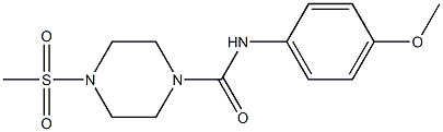 N-(4-methoxyphenyl)-4-methylsulfonylpiperazine-1-carboxamide Struktur