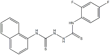 1-(2,4-difluorophenyl)-3-(naphthalen-1-ylcarbamothioylamino)thiourea Struktur