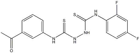 1-(3-acetylphenyl)-3-[(2,4-difluorophenyl)carbamothioylamino]thiourea Struktur