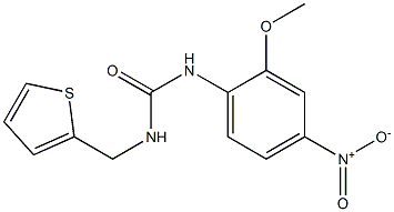 1-(2-methoxy-4-nitrophenyl)-3-(thiophen-2-ylmethyl)urea Struktur