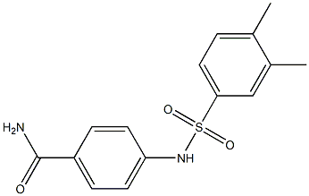 4-[(3,4-dimethylphenyl)sulfonylamino]benzamide Struktur