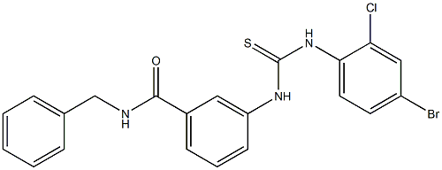 N-benzyl-3-[(4-bromo-2-chlorophenyl)carbamothioylamino]benzamide Struktur