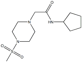 N-cyclopentyl-2-(4-methylsulfonylpiperazin-1-yl)acetamide Struktur