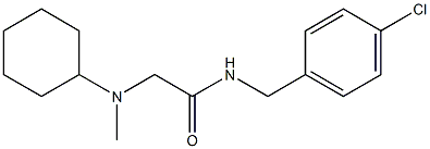 N-[(4-chlorophenyl)methyl]-2-[cyclohexyl(methyl)amino]acetamide Struktur