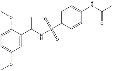 N-[4-[1-(2,5-dimethoxyphenyl)ethylsulfamoyl]phenyl]acetamide Struktur