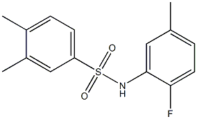 N-(2-fluoro-5-methylphenyl)-3,4-dimethylbenzenesulfonamide Struktur