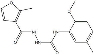 1-(2-methoxy-5-methylphenyl)-3-[(2-methylfuran-3-carbonyl)amino]urea Struktur