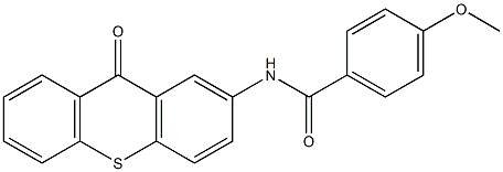 4-methoxy-N-(9-oxothioxanthen-2-yl)benzamide Struktur