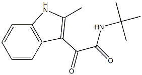 N-tert-butyl-2-(2-methyl-1H-indol-3-yl)-2-oxoacetamide Struktur