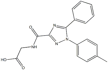 2-[[1-(4-methylphenyl)-5-phenyl-1,2,4-triazole-3-carbonyl]amino]acetic acid Struktur