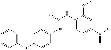 1-(2-methoxy-4-nitrophenyl)-3-(4-phenoxyphenyl)urea Struktur