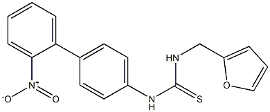 1-(furan-2-ylmethyl)-3-[4-(2-nitrophenyl)phenyl]thiourea Struktur