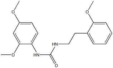 1-(2,4-dimethoxyphenyl)-3-[2-(2-methoxyphenyl)ethyl]urea Struktur