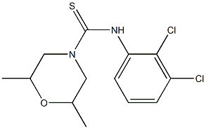 N-(2,3-dichlorophenyl)-2,6-dimethylmorpholine-4-carbothioamide Struktur