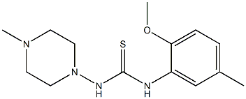 1-(2-methoxy-5-methylphenyl)-3-(4-methylpiperazin-1-yl)thiourea Struktur