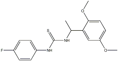 1-[1-(2,5-dimethoxyphenyl)ethyl]-3-(4-fluorophenyl)thiourea Struktur