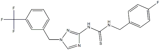 1-[(4-fluorophenyl)methyl]-3-[1-[[3-(trifluoromethyl)phenyl]methyl]-1,2,4-triazol-3-yl]thiourea Struktur