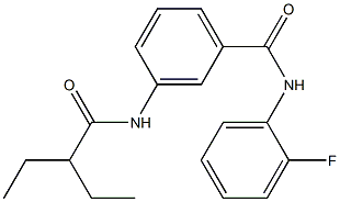 3-(2-ethylbutanoylamino)-N-(2-fluorophenyl)benzamide Struktur