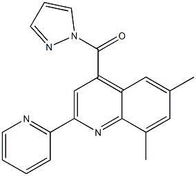 (6,8-dimethyl-2-pyridin-2-ylquinolin-4-yl)-pyrazol-1-ylmethanone Structure