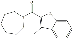 azepan-1-yl-(3-methyl-1-benzofuran-2-yl)methanone Struktur