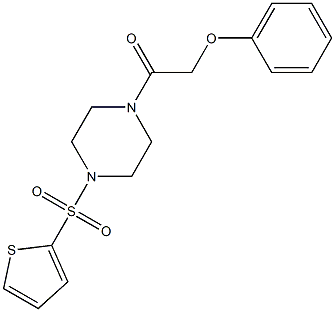 2-phenoxy-1-(4-thiophen-2-ylsulfonylpiperazin-1-yl)ethanone Struktur