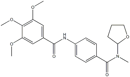 3,4,5-trimethoxy-N-[4-(oxolan-2-ylmethylcarbamoyl)phenyl]benzamide Struktur