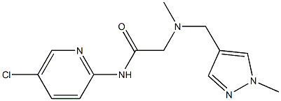 N-(5-chloropyridin-2-yl)-2-[methyl-[(1-methylpyrazol-4-yl)methyl]amino]acetamide Struktur