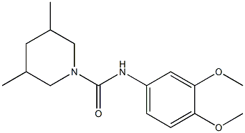 N-(3,4-dimethoxyphenyl)-3,5-dimethylpiperidine-1-carboxamide Struktur