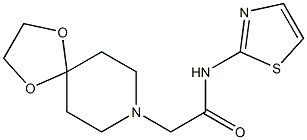 2-(1,4-dioxa-8-azaspiro[4.5]decan-8-yl)-N-(1,3-thiazol-2-yl)acetamide Struktur