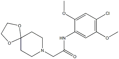 N-(4-chloro-2,5-dimethoxyphenyl)-2-(1,4-dioxa-8-azaspiro[4.5]decan-8-yl)acetamide Struktur