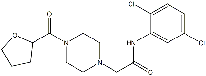 N-(2,5-dichlorophenyl)-2-[4-(oxolane-2-carbonyl)piperazin-1-yl]acetamide Struktur