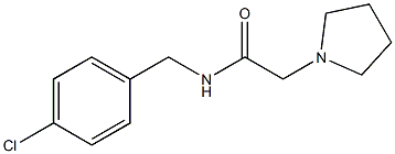 N-[(4-chlorophenyl)methyl]-2-pyrrolidin-1-ylacetamide Struktur